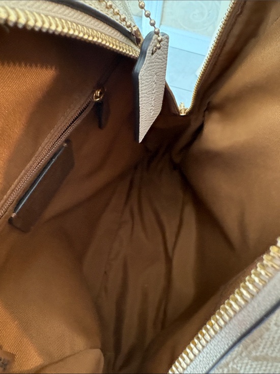Coach Jordyn Backpack in Chalk Pebble Leather, Signature Logo and  Gold Hardware main image 9